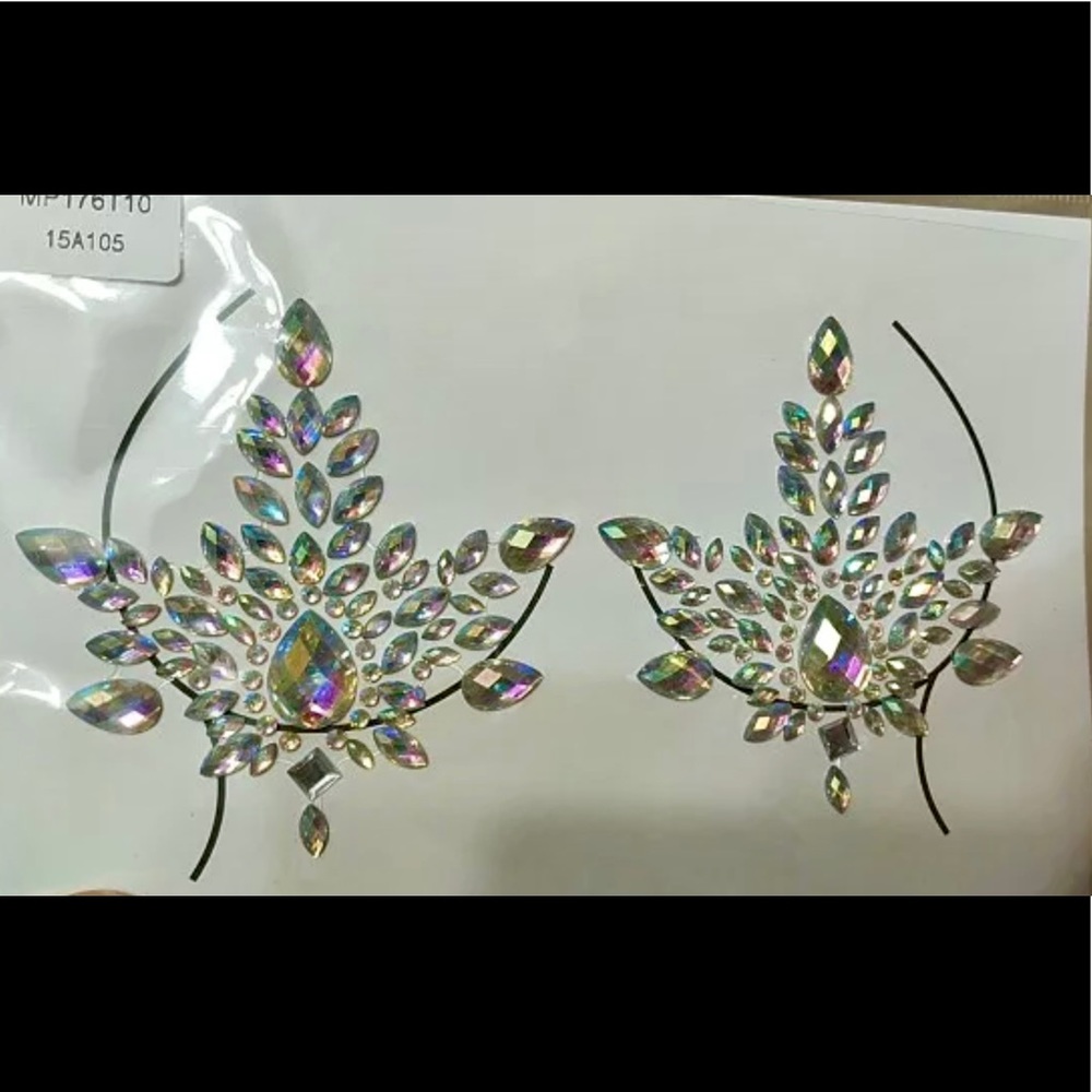 NWT Rhinestone Festival & Rave Pasties!